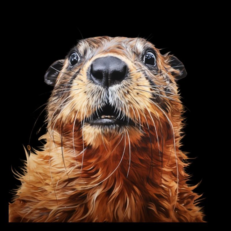 Murmeltier schaut erschreckt