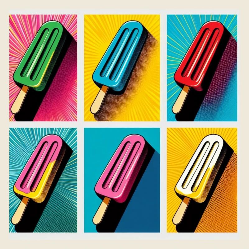 Glace sur le Style Popsicle Pop Art II