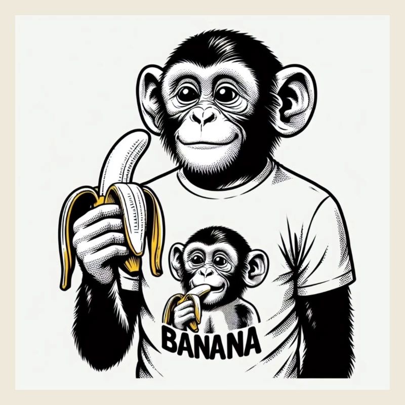 A monkey and his banana