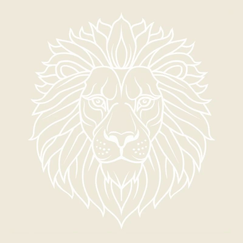 Psychedelischer Löwe Mandala