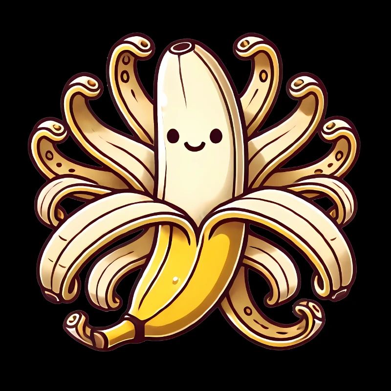 Verspielte OctoBanana Illustration
