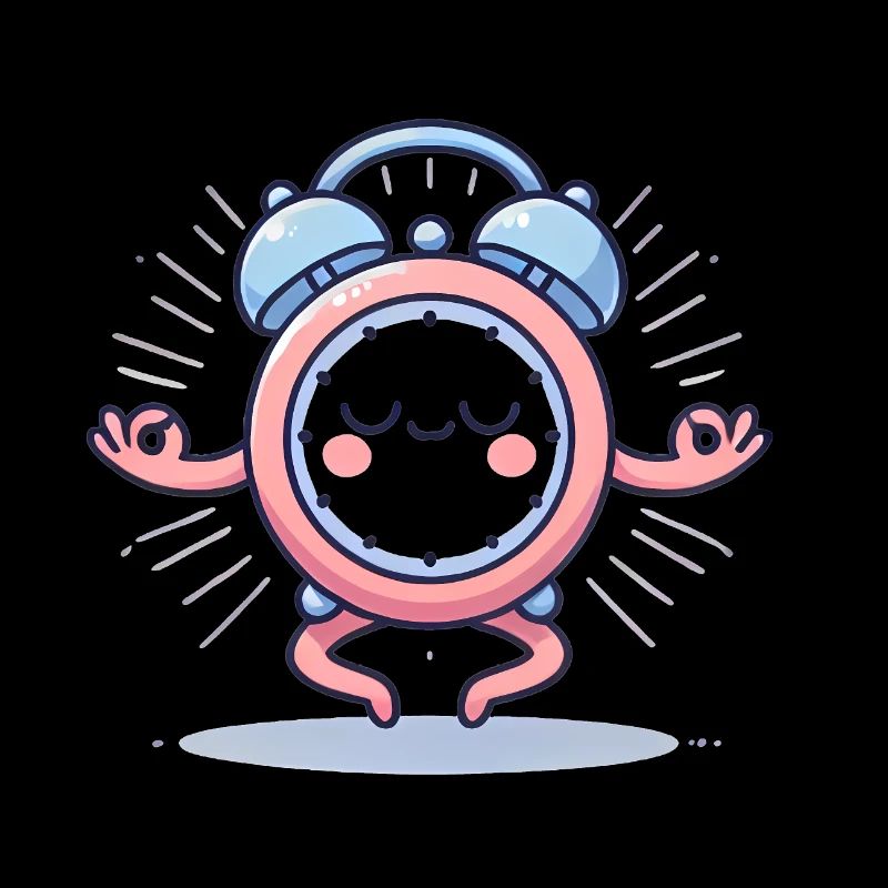 Peaceful Meditating Alarm Clock Icon