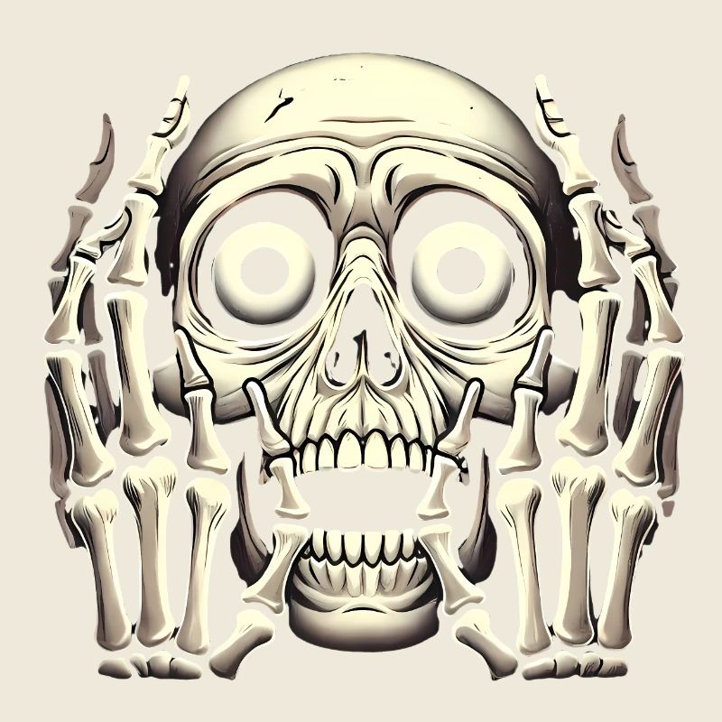 Horreur éternelle Squelette Visage Graphique