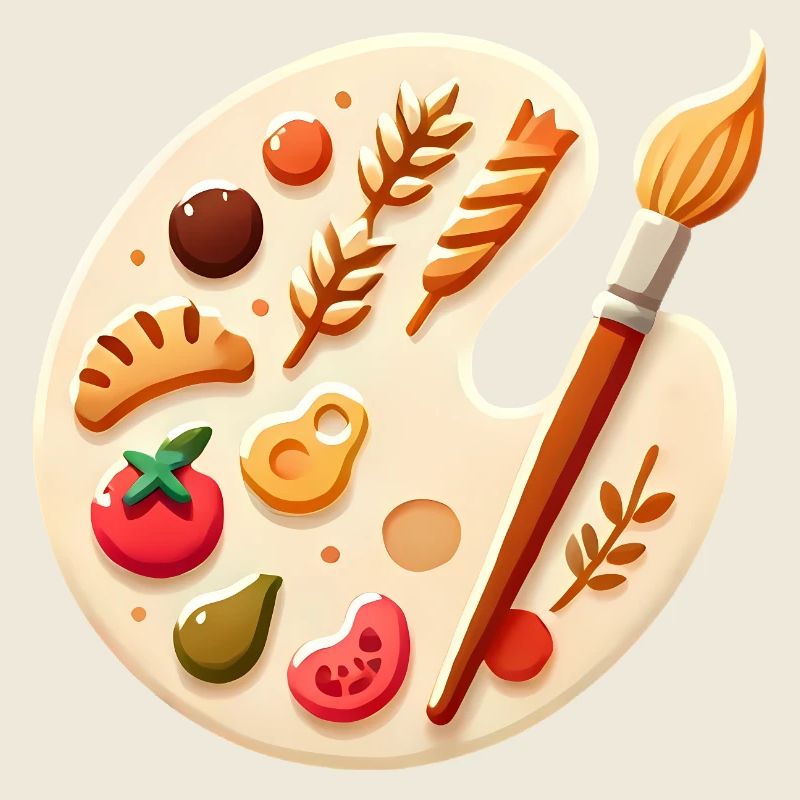 Culinary Palette Food Art on Canvas