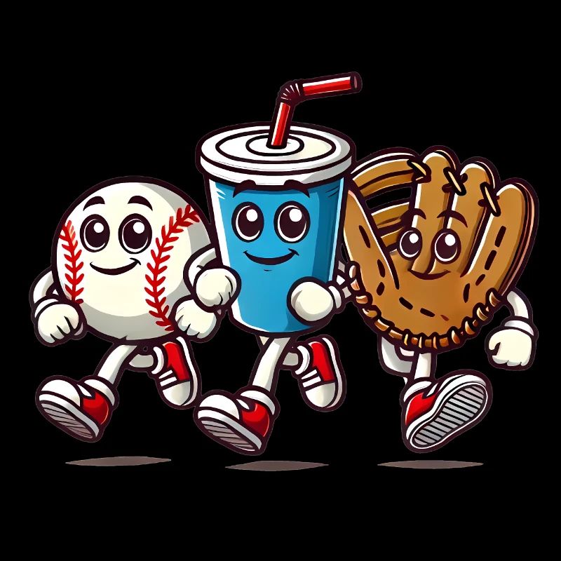Fun Baseball Cartoon Characters