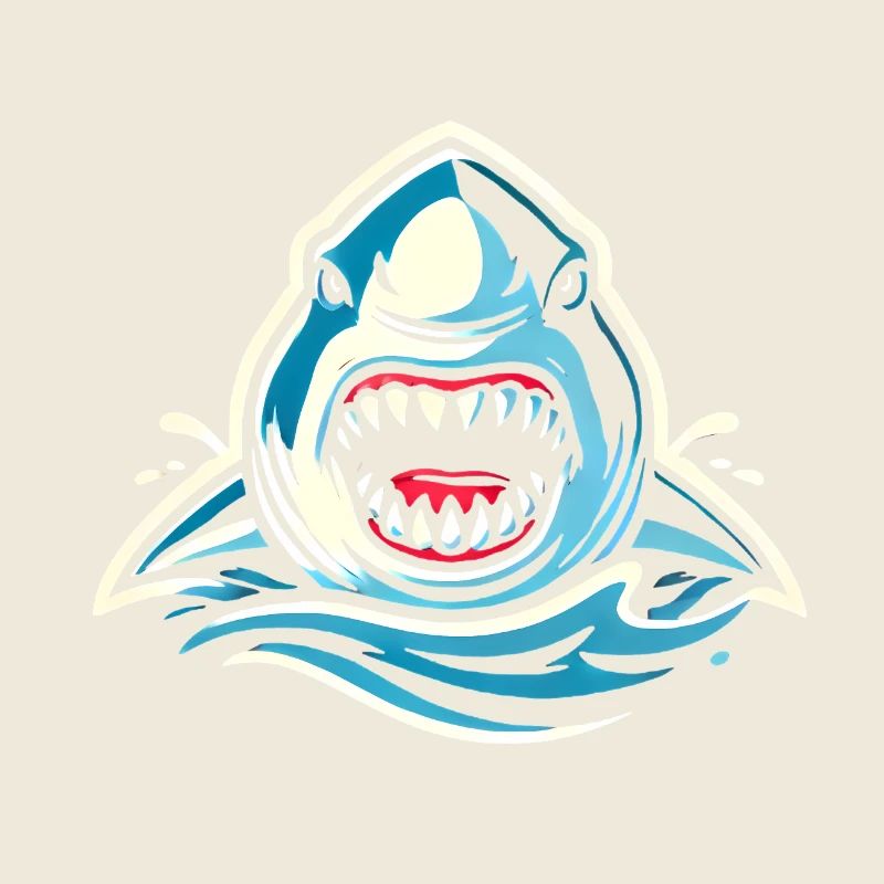 Morsure de requin féroce illustrationMorsure de requin féroce I