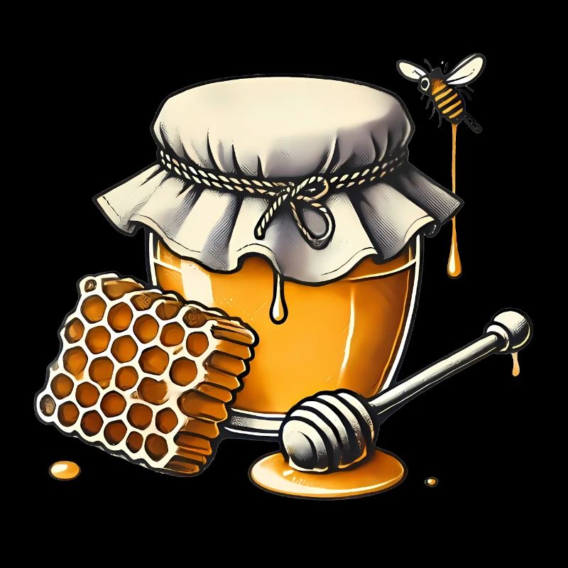 Rustic Honey Jar Dripping Honeycomb