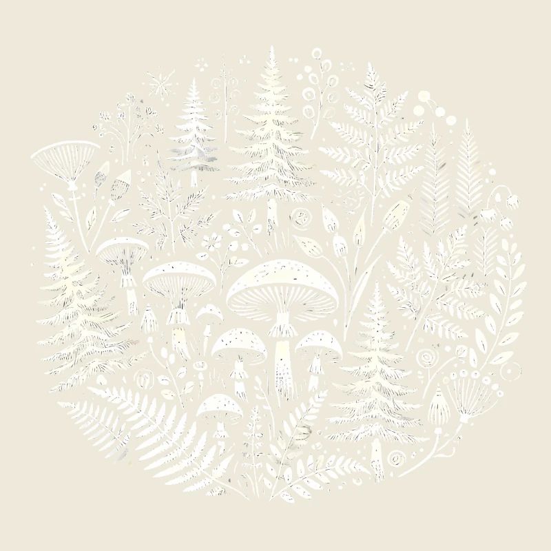 Intricate Forest Nature Illustration