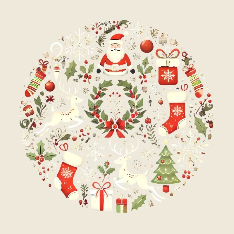 Festive Christmas Circle Design