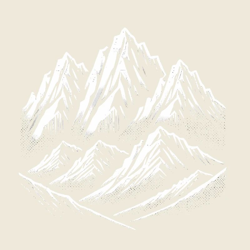 Minimalistisches Design der Berggipfel