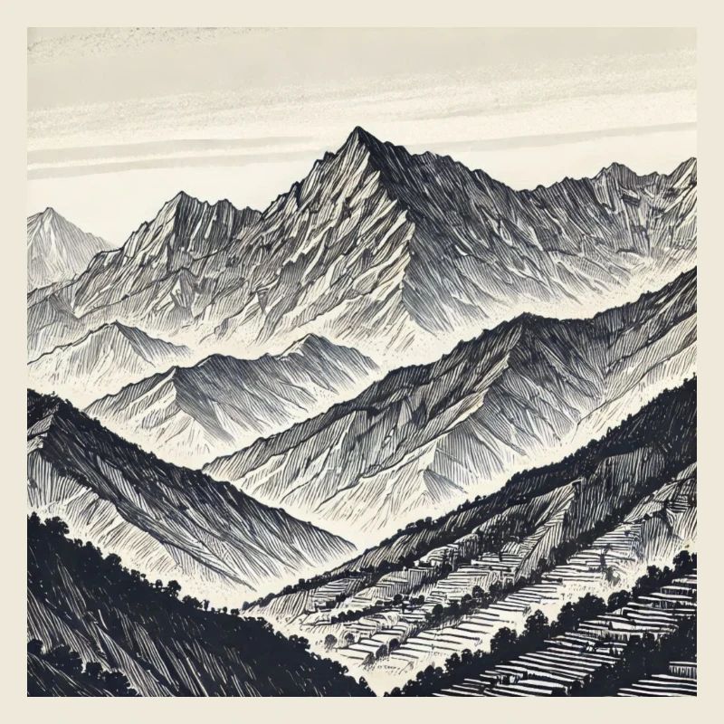 Linienberge der Schatten