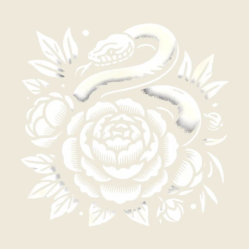 Elegant Snake Floral Vector Design