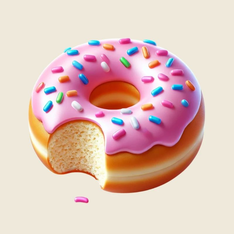 Zuckersüßer Pinkdonut mit Streuseln