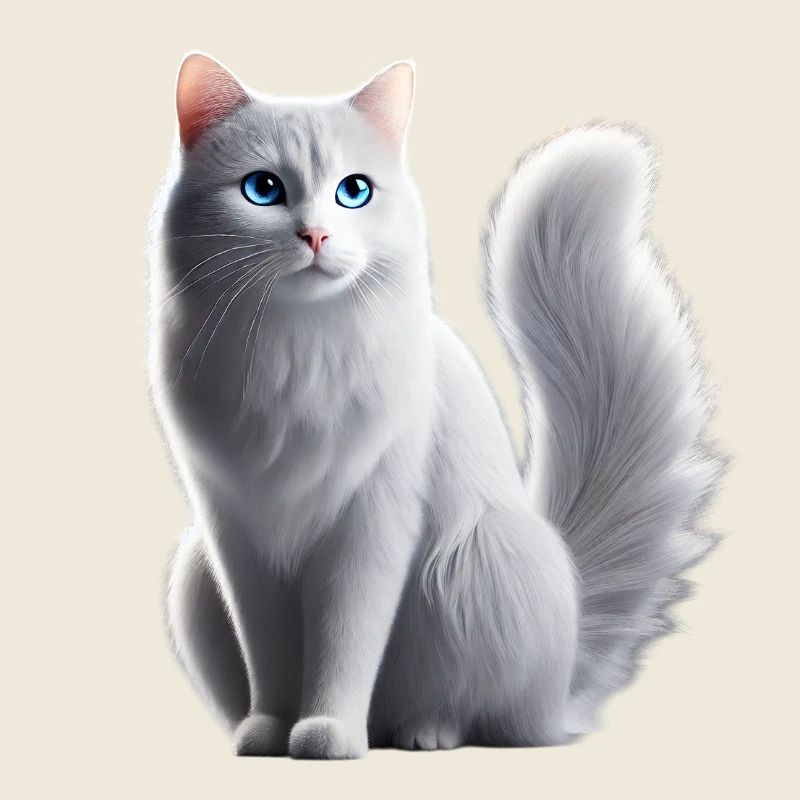 Chat Blanc Yeux Bleus