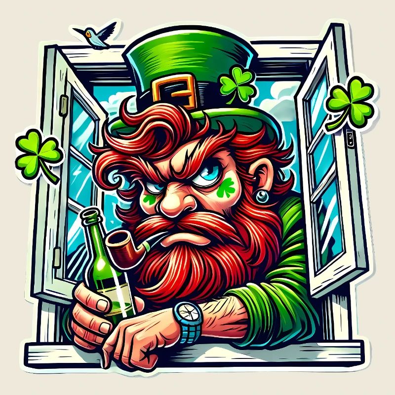Fenêtre de la Saint-Patrick du lutin