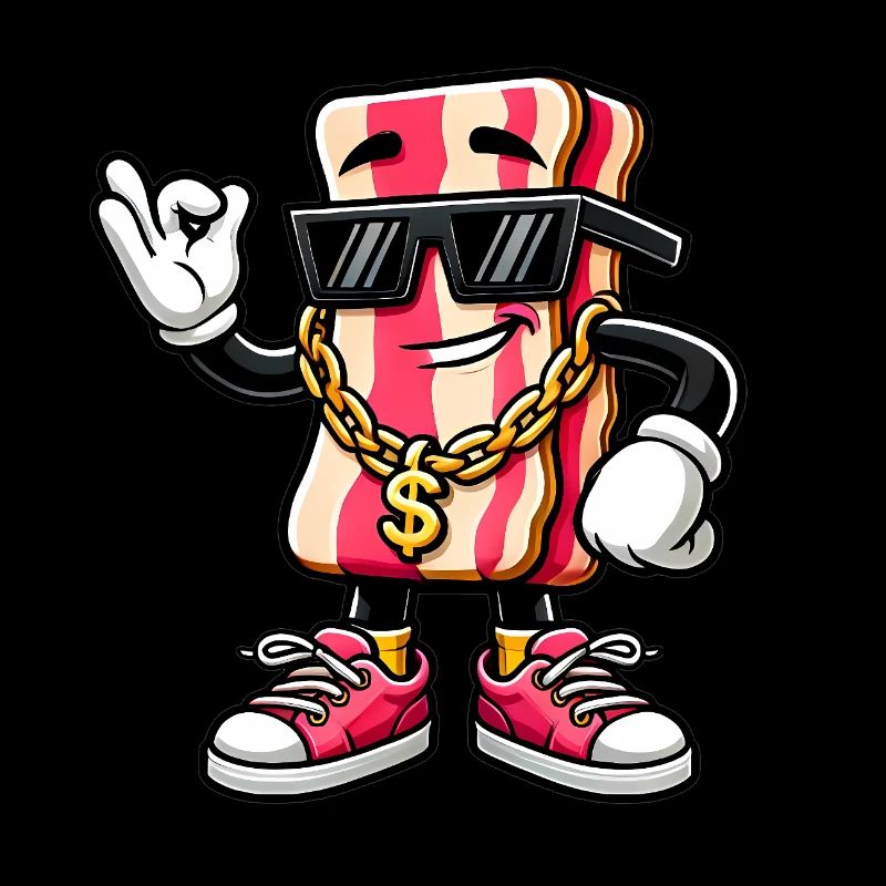 Cool Bacon with Sunglasses Sticker