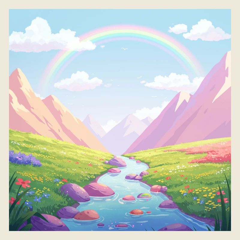 Rêve de nature : l’arc-en-ciel dans les montagnes