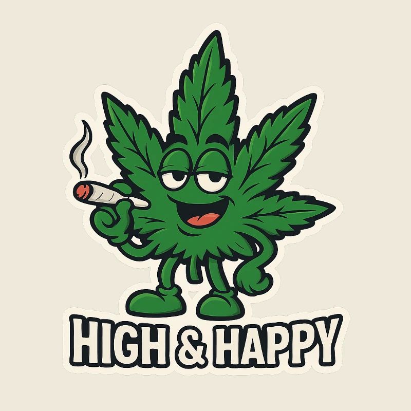 Leafy High & Happy Cartoon
