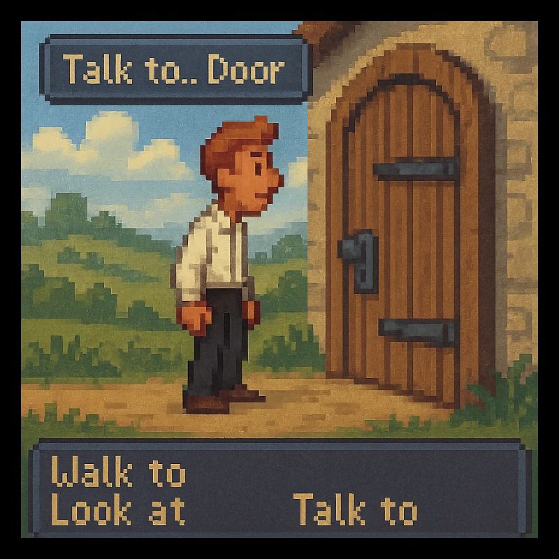 Talk to Door - Pixel Art Gaming
