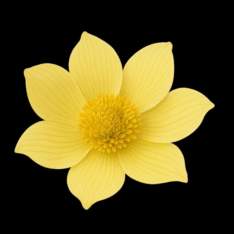 Gelbe Blume mit weichen Petalen