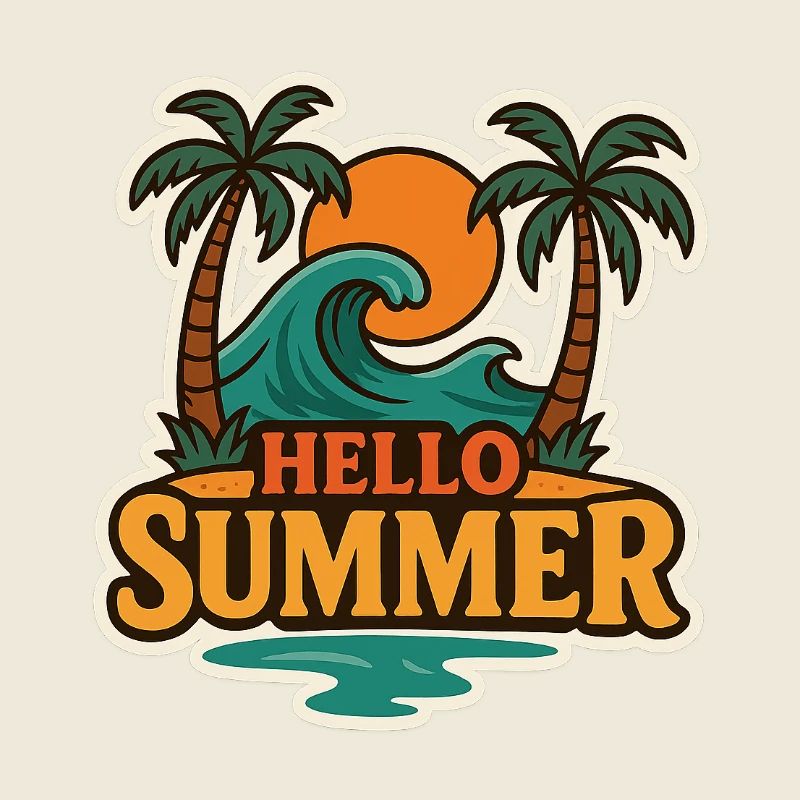 Bonjour insigne Vague Tropicale d’Été