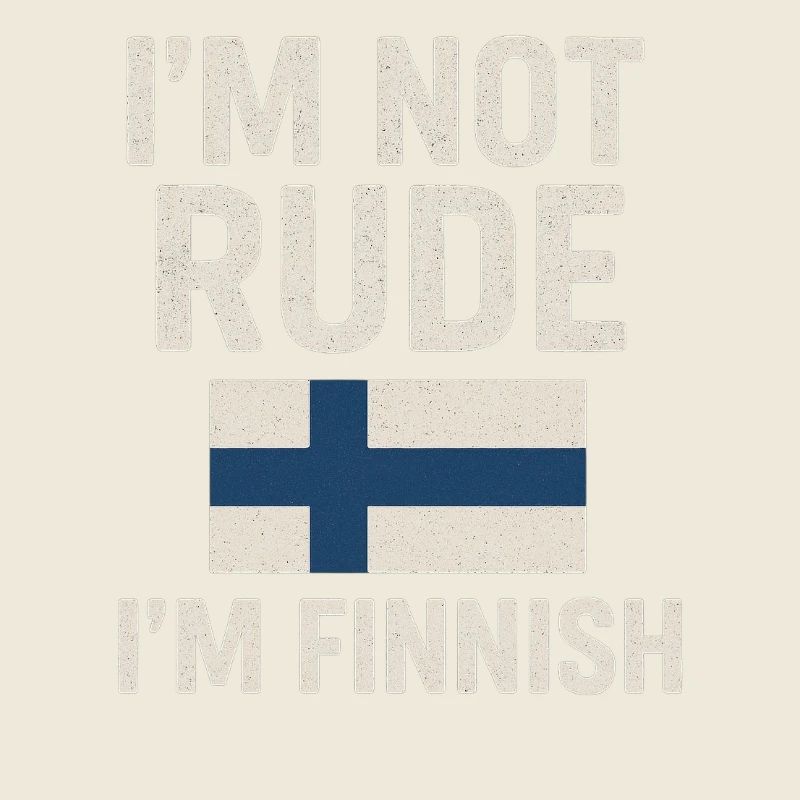 Drapeau finlandais. Pas impoli