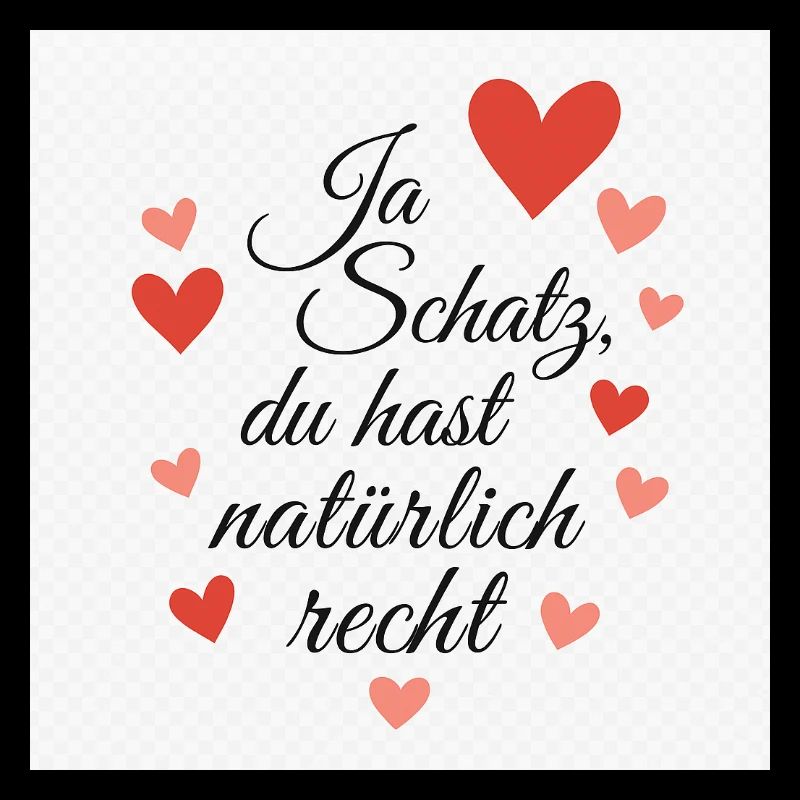 Liebesbotschaft mit Herzmotiven