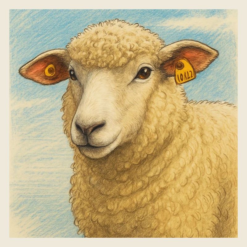 Wolliges Schaf Blau