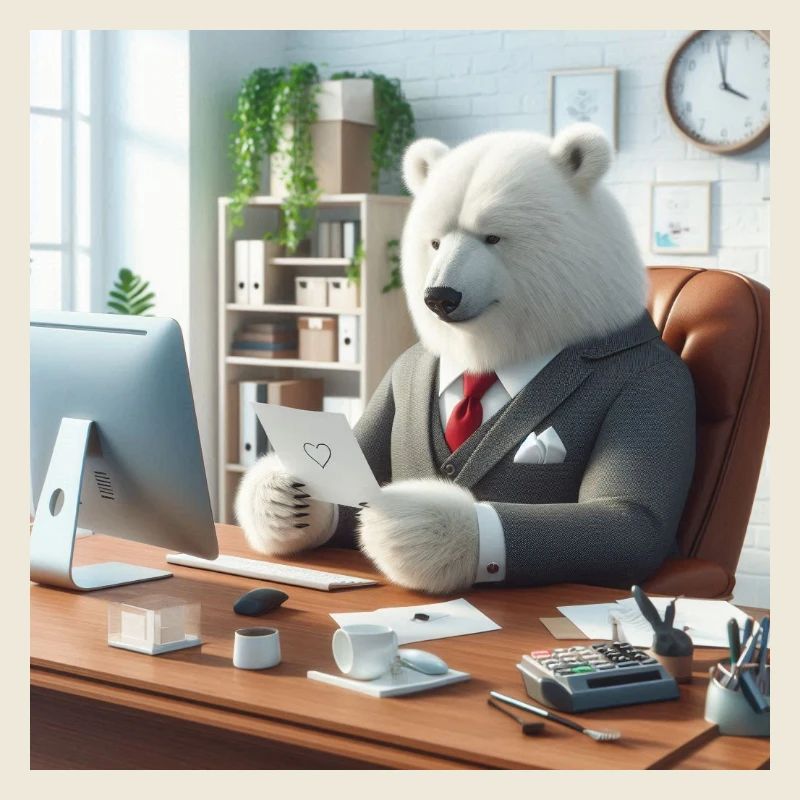 Bear in Chic Business Suit