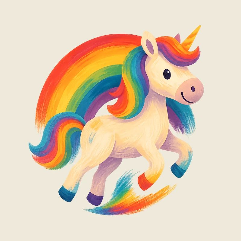 Regenbogen Unicorn Tanz