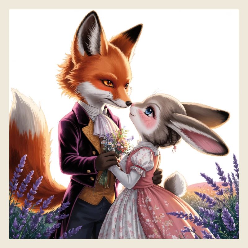 Fabulous wedding: fox and hare