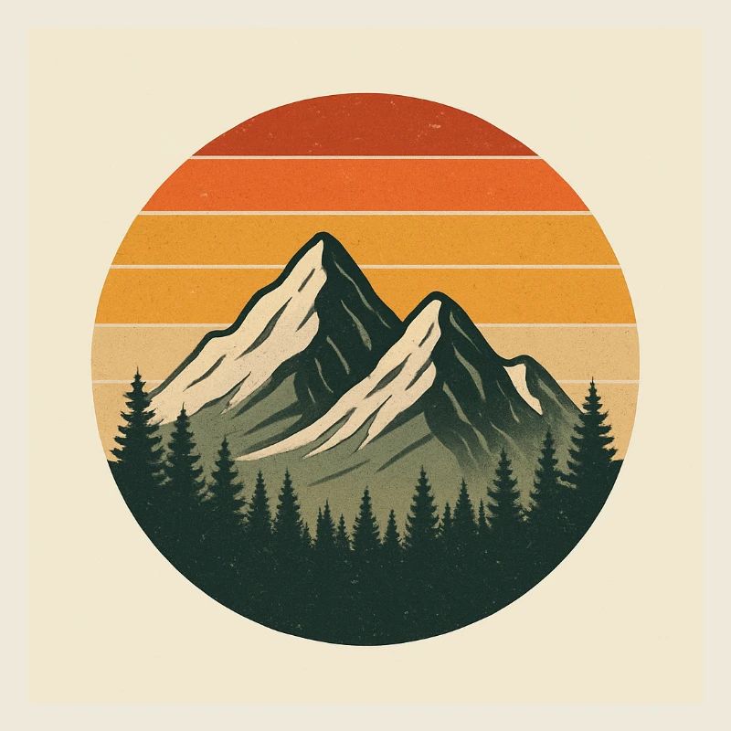 Sunset Summit Retro Circle