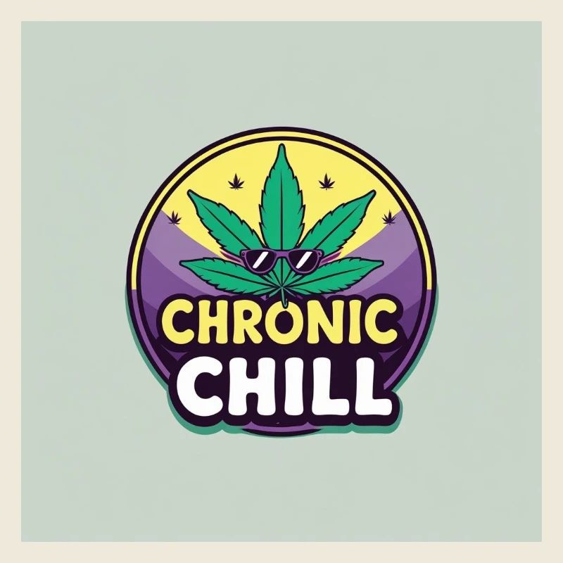 Logo de la feuille de cannabis Chronic Chill