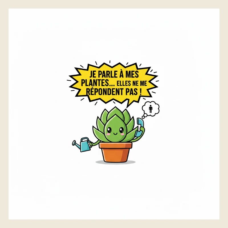 Plant chatty cartoon botanical humor