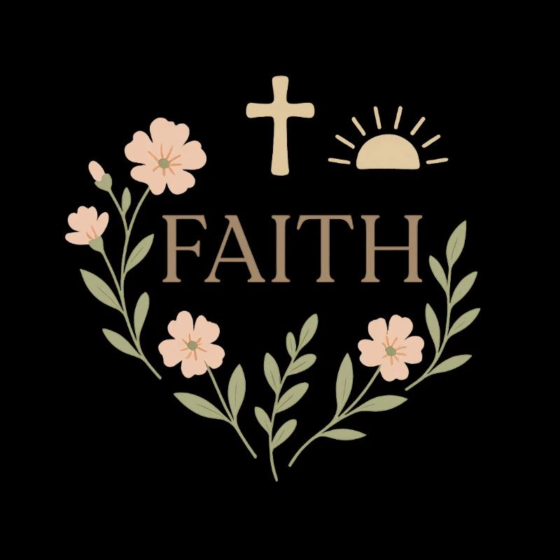 Glaube Blütenkranz Design