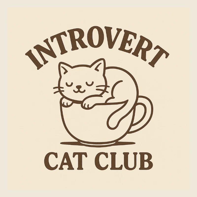 Cute Introvert Cat Club – Cozy Sleeping Cat