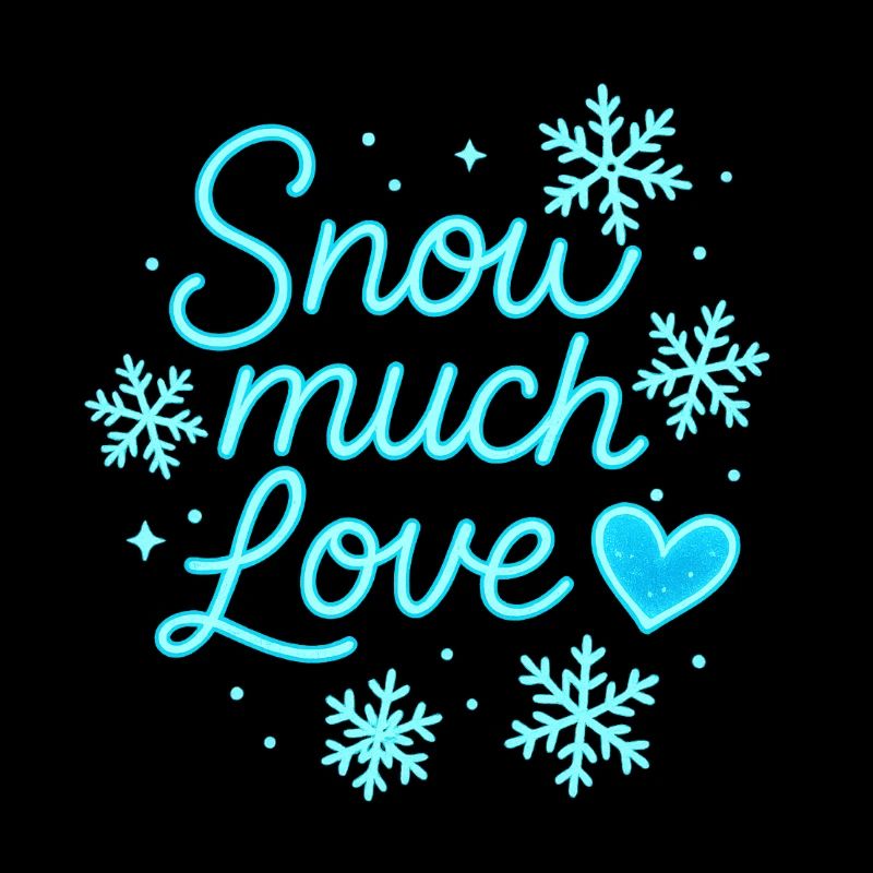 Snow Much Love Lettres néon
