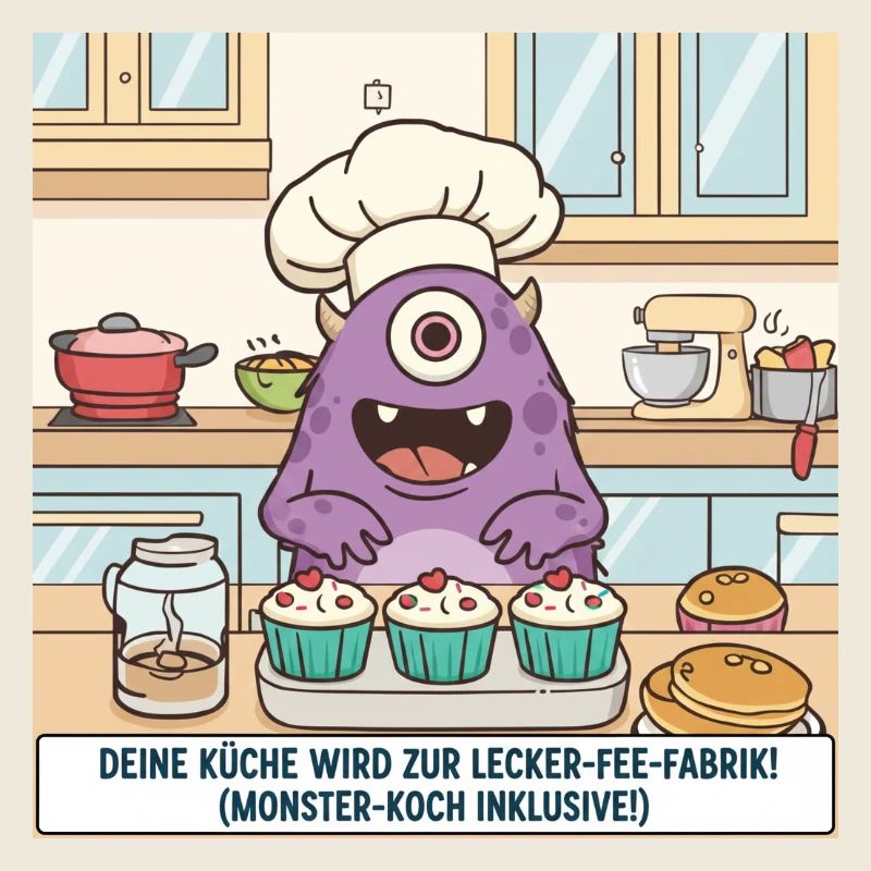 Monsterkoch backt Cupcakes