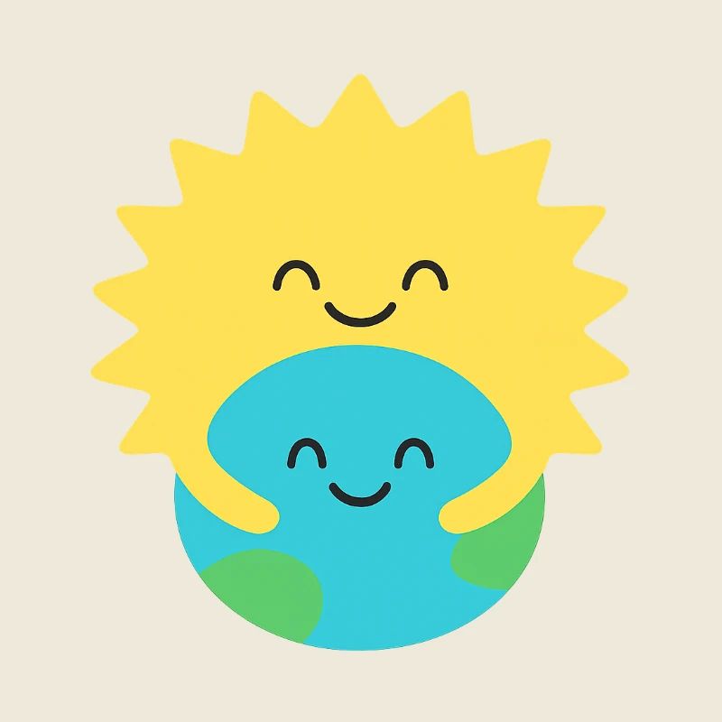 Terre et Soleil enlacés