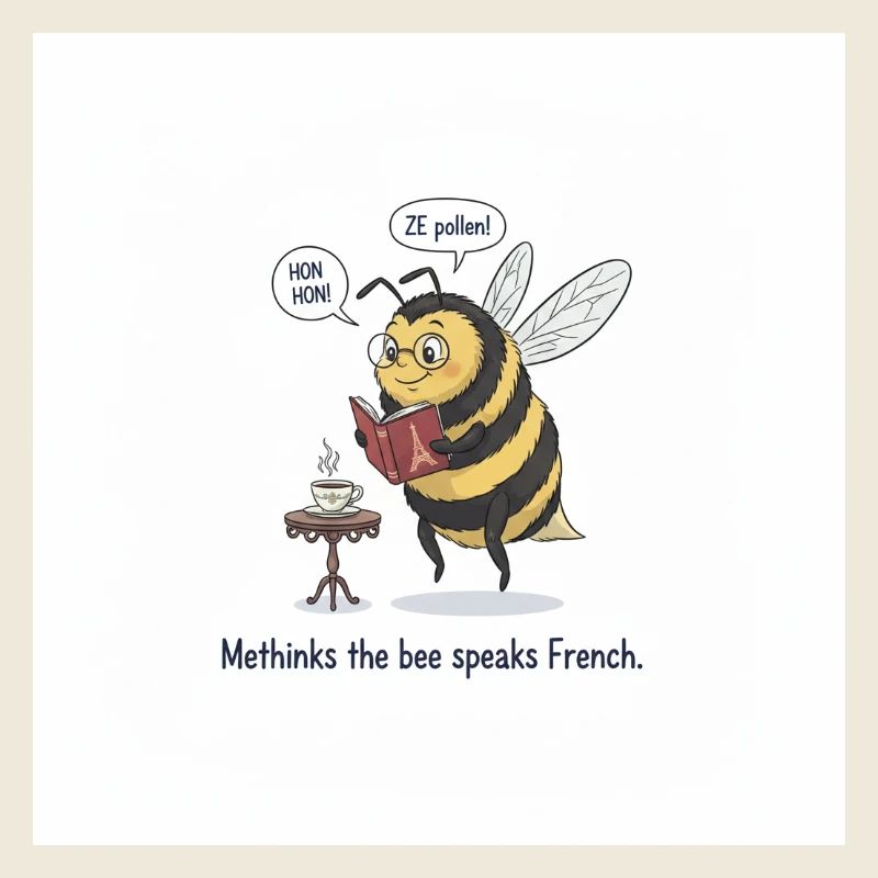 Bee apprend le français : Méthinks