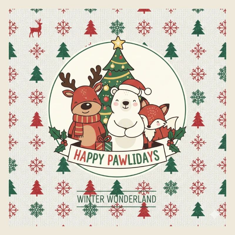 Happy Pawlidays Winter Tierwelt
