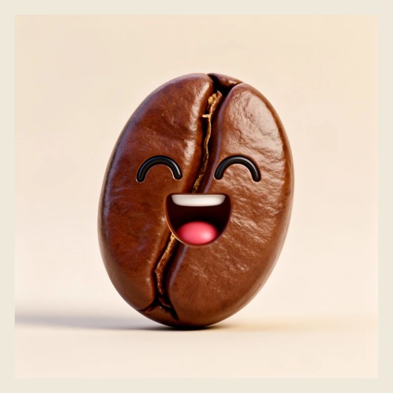 Lachende Kaffeebohne