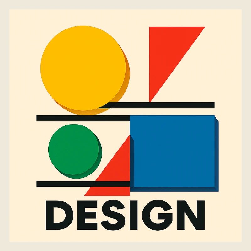 Géométrie Bauhaus Composition colorée