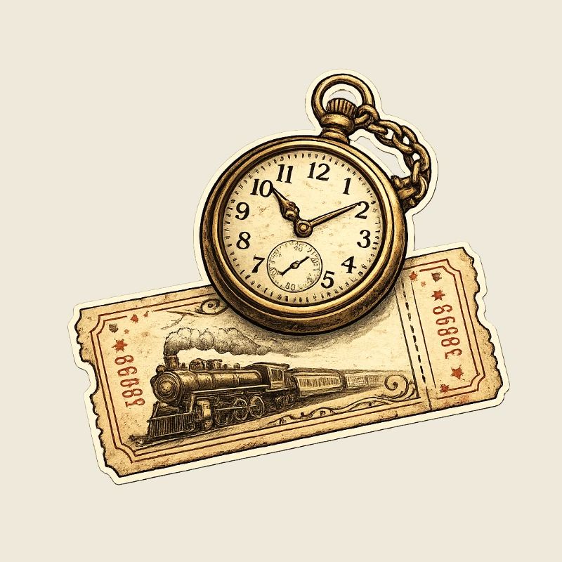 Historische Uhr Lokomotive