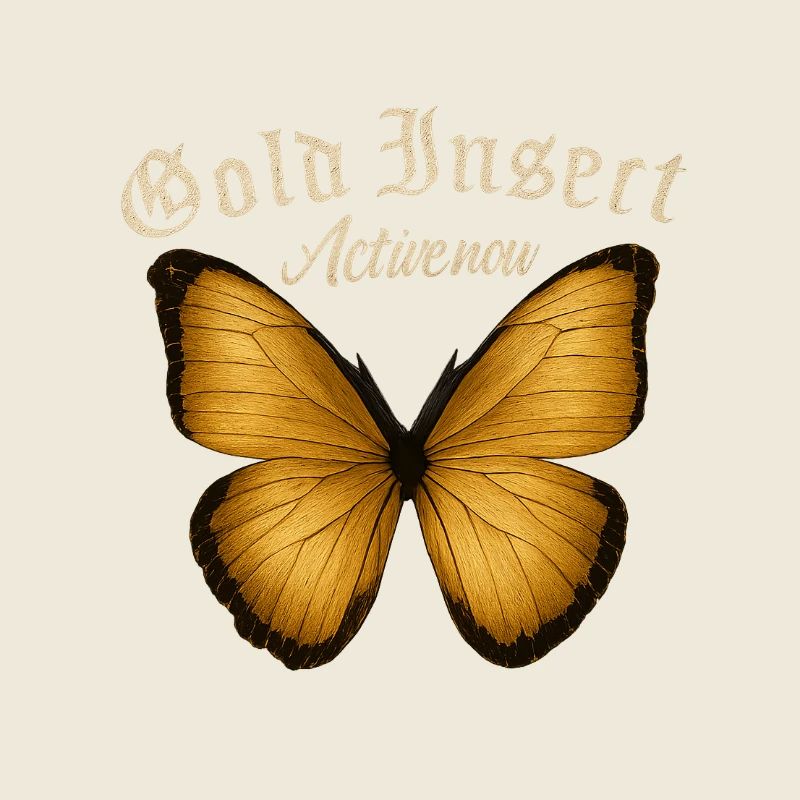 Goldener Schmetterling Fans Aktiv Geschenkidee