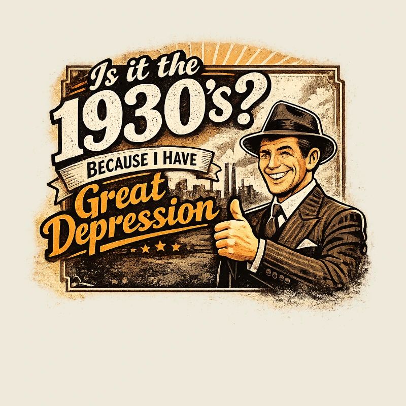 1930er Retro Great Depression Satire Dark Humor