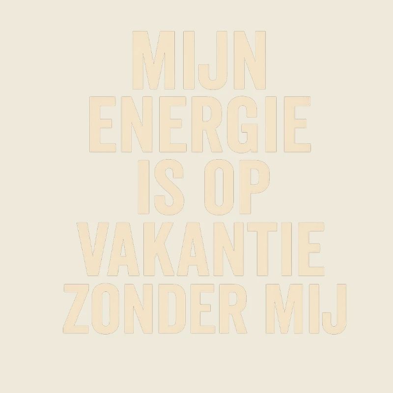 Mijn Energie is op Vakantie