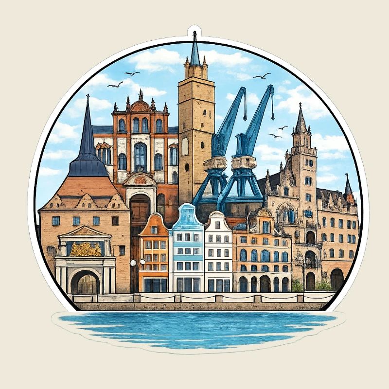 Compte de vue de Rostock City