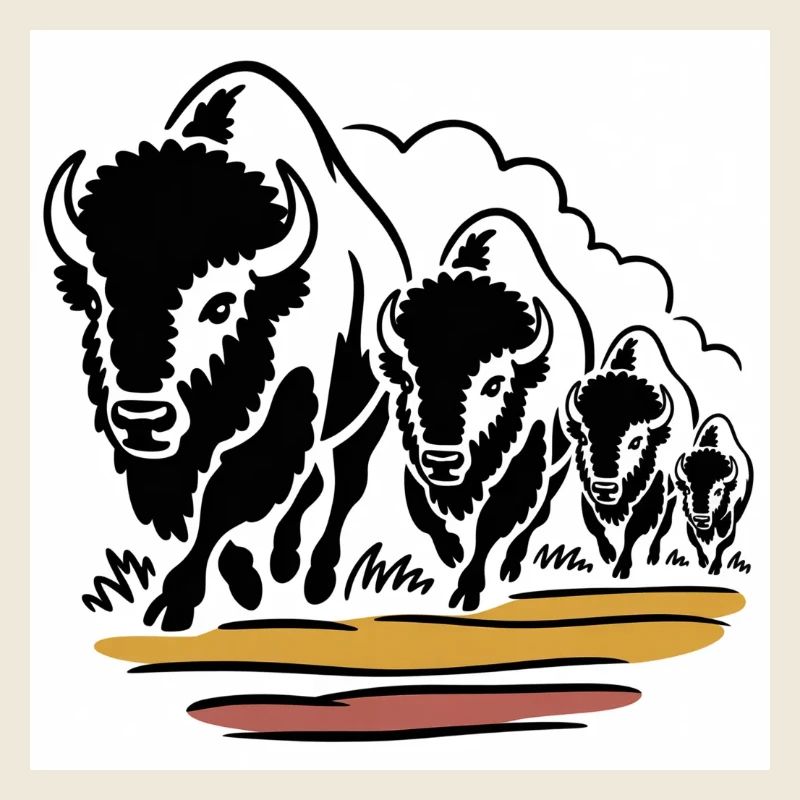 Buffalo horde on the move