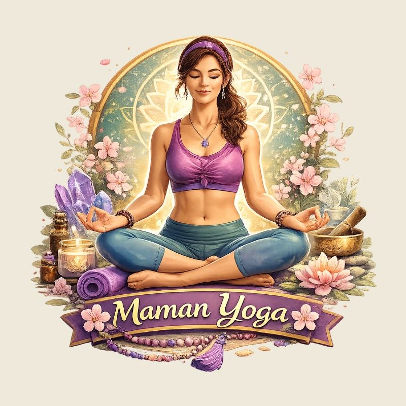 Maman Yoga Zen Fleurs Cristaux